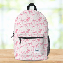 Nœud Coquette Rose Nom Personnalisé