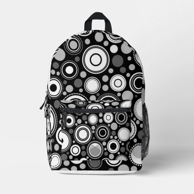 Sac À Dos Imprimé Noir et gris (Recto)