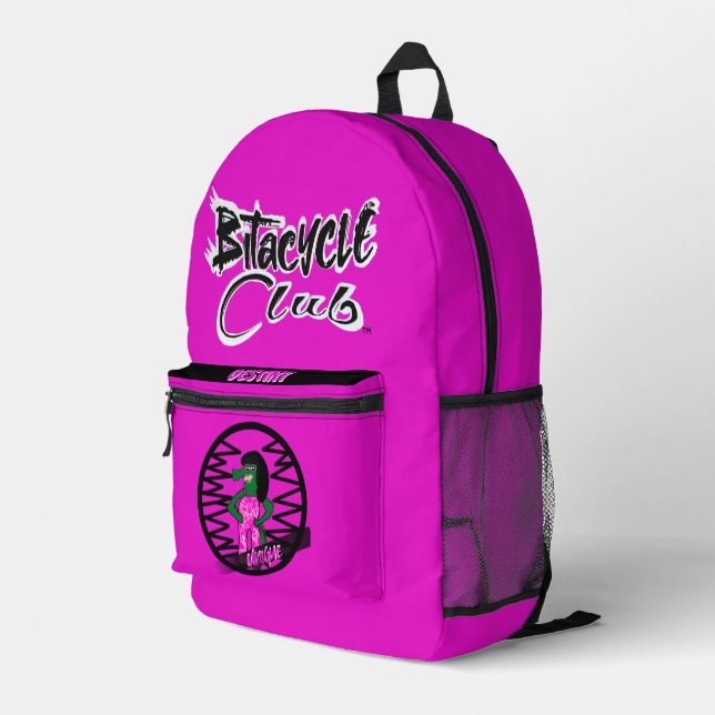 Sac À Dos Imprimé Noir rose unique (Coin arrière droit)