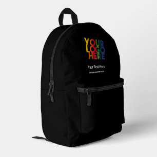 Sac À Dos Imprimé Noir Simple Business Logo Swag