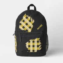 Noir, Taches à Carreaux Jaunes, Nom 