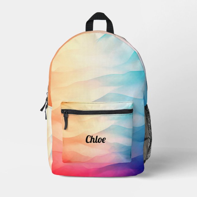 Sac À Dos Imprimé nom de fille personnalisée (Recto)
