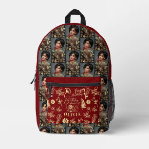 Sac À Dos Imprimé Nom de la photo Anniversaire Je t'aime pour famill