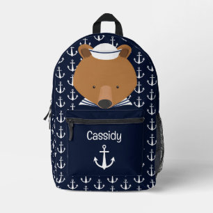 Sac À Dos Imprimé Nom de l'ours en peluche Nautique
