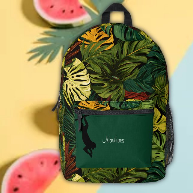 Sac À Dos Imprimé Nom du camouflage à feuilles tropicales (Créateur téléchargé)