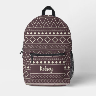 Sac À Dos Imprimé Nom du monogramme en tissu foncé cool