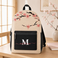 Nom du monogramme personnalisé Fleurs de cerisier 