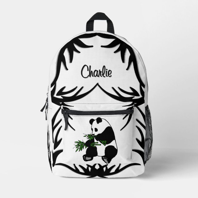 Sac À Dos Imprimé Nom du panda géant qui mange du bambou   (Recto)