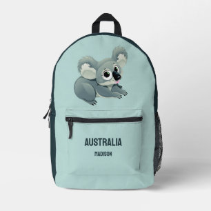 Sac À Dos Imprimé Nom et texte personnalisés Koala