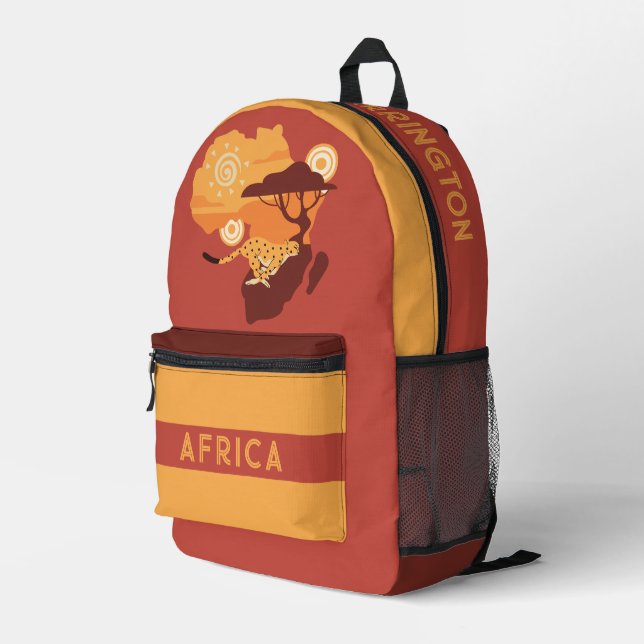 Sac À Dos Imprimé Nom personnalisé Afrique (Coin arrière droit)