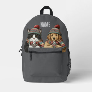 Sac À Dos Imprimé Nom personnalisé Année d'estimation Chat Chien