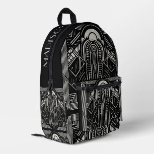 Sac À Dos Imprimé Nom personnalisé Art Déco