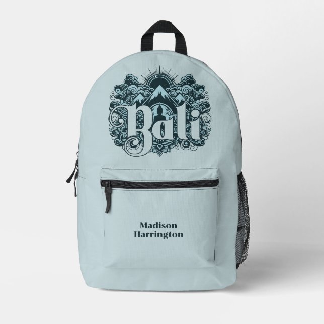 Sac À Dos Imprimé Nom personnalisé Bali (Recto)