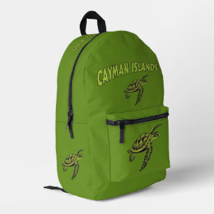 Sac À Dos Imprimé Nom personnalisé Cayman Islands Turtle