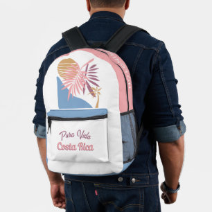 Sac À Dos Imprimé Nom personnalisé Costa Rica Moto Pura Vida