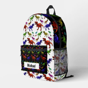 Sac À Dos Imprimé Nom personnalisé Dinosaur Boy's Rainbow Backpack