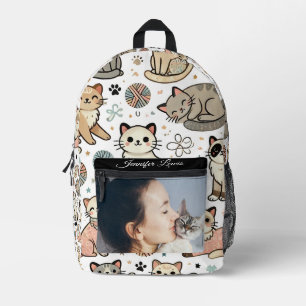 Sac À Dos Imprimé Nom personnalisé et Motif photo