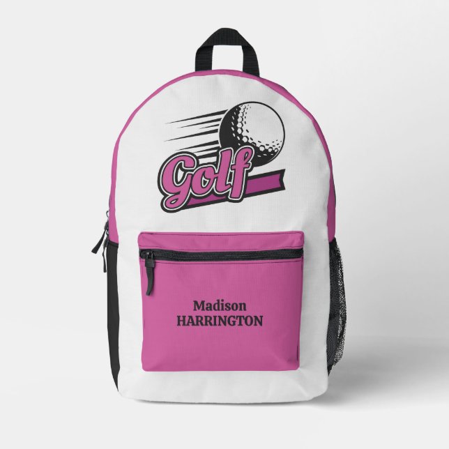 Sac À Dos Imprimé Nom personnalisé Golf (Recto)