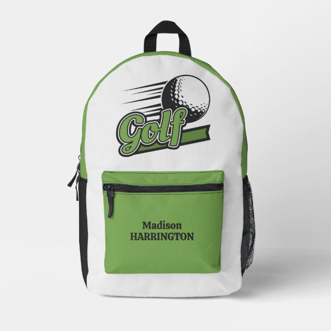 Sac À Dos Imprimé Nom personnalisé Golf (Recto)