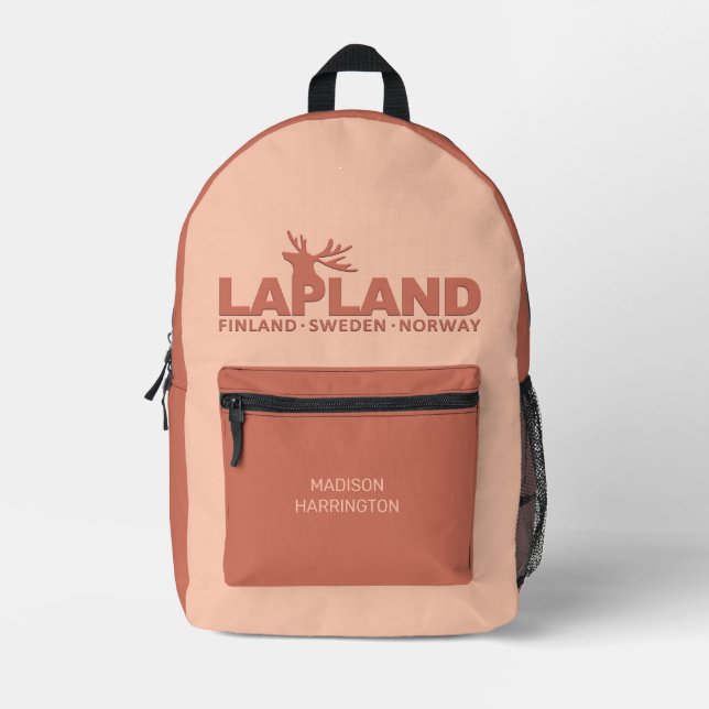 Sac À Dos Imprimé Nom personnalisé LAPLANDE (Recto)