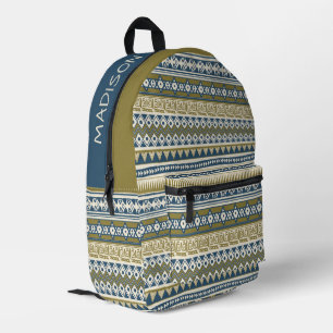 Sac À Dos Imprimé Nom personnalisé Motif Aztèque Tribal