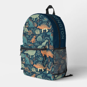 Sac À Dos Imprimé Nom personnalisé Motif Dinosaur