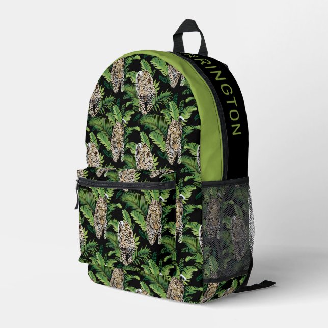 Sac À Dos Imprimé Nom personnalisé Motif Leopard (Coin arrière droit)