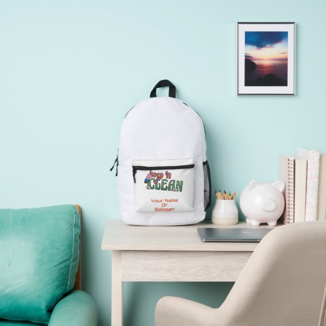 Sac À Dos Imprimé Nom personnalisé & Photo (Insitu)