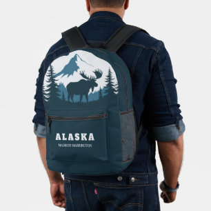 Sac À Dos Imprimé Nom personnalisé & Texte ALASKA