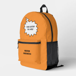 Sac À Dos Imprimé Nom personnalisé, texte et couleur bulle de hurlem