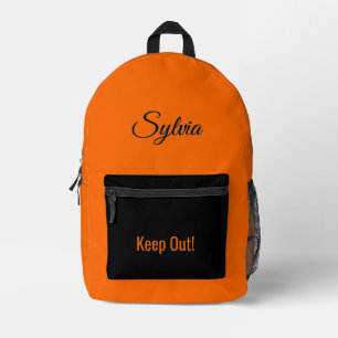Sac À Dos Imprimé Nom personnel Solid Orange