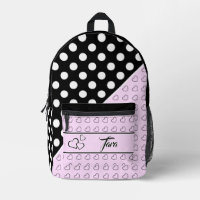 Nom "Tara" Modèle - Noir, Rose Et Blanc