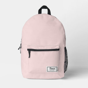 Sac À Dos Imprimé Nostalgie Américaine   Design Rose Minimaliste Cla