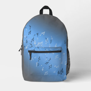 Sac À Dos Imprimé Notes musicales dans le bleu clair de lune