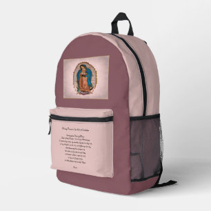 Sac À Dos Imprimé Notre-Dame de Guadalupe 1531 avec prière