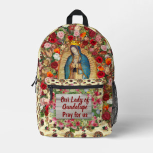 Sac À Dos Imprimé Notre-Dame de Guadalupe Vierge Marie Sainte Cathol