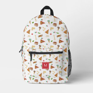 Sac À Dos Imprimé Nourriture italienne Pizza Pâtes Tiramisu Monogram