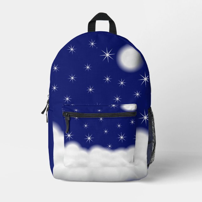 Sac À Dos Imprimé Nuages de ciel bleu (Recto)