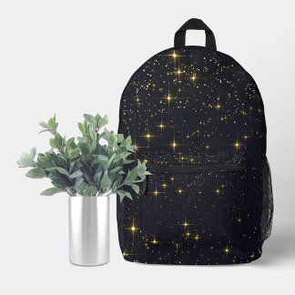 Sac À Dos Imprimé Nuit étoilée or noir