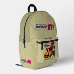 Sac À Dos Imprimé Nuit pour la vitesse  