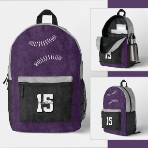 Sac À Dos Imprimé numéro de maillot d'athlète de softball aux couleu