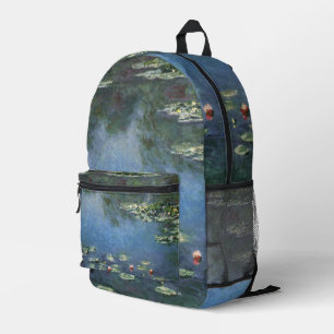 Sac À Dos Imprimé Nymphéas par Claude Monet, Fleurs Vintage