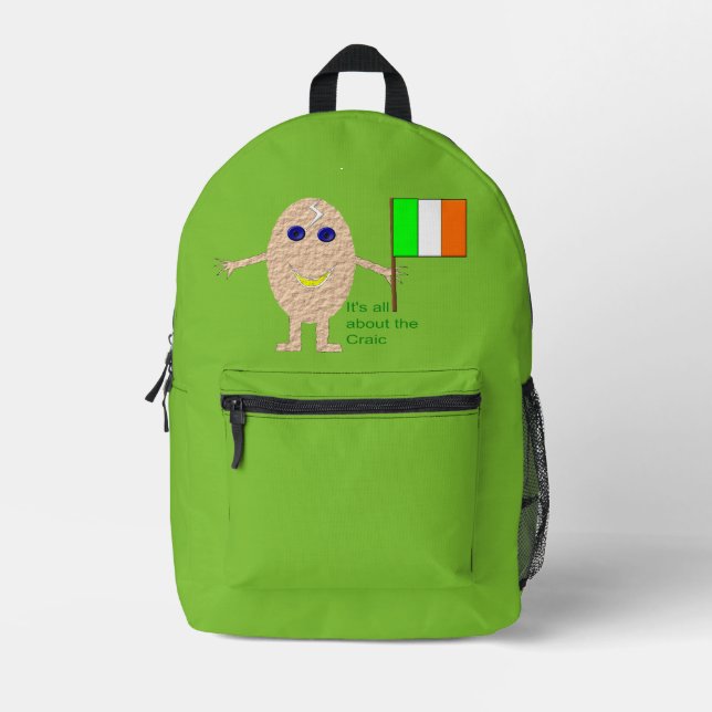Sac À Dos Imprimé Oeuf irlandais patriotique (Recto)