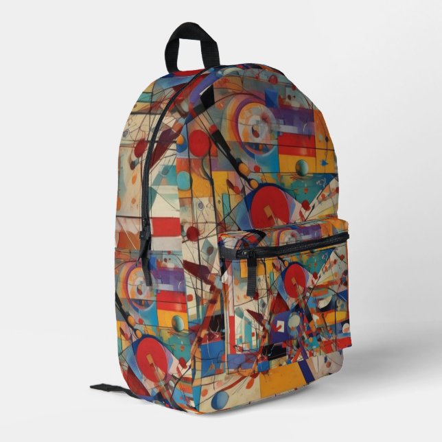 Sac À Dos Imprimé Œuvre d'art abstrait moderne (Coin arrière gauche)
