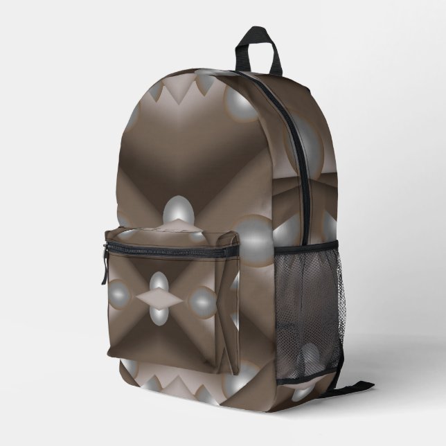 Sac À Dos Imprimé OEuvre d'art oculaire concentré à bec scié (Coin arrière droit)