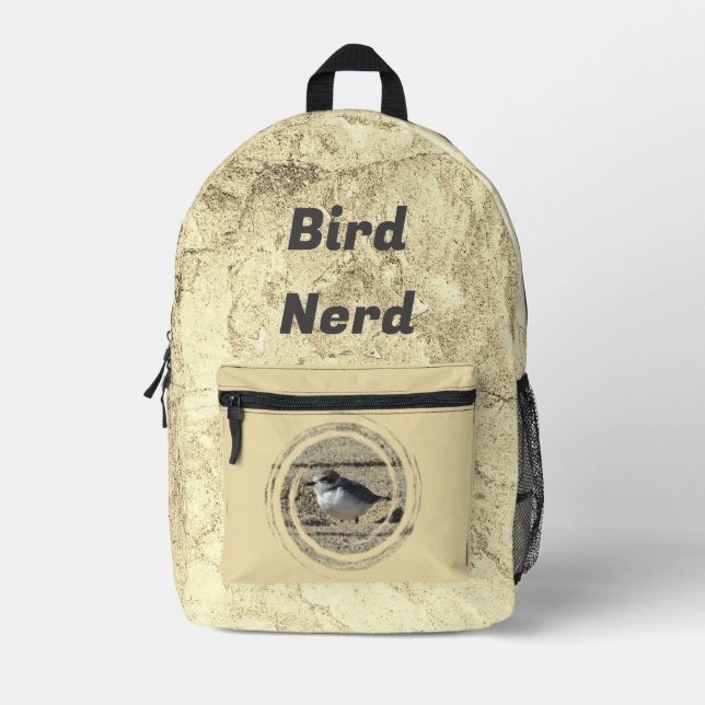Sac À Dos Imprimé Oiseau Nerd Petite Plage Wading Animal Birdwatcher (Recto)