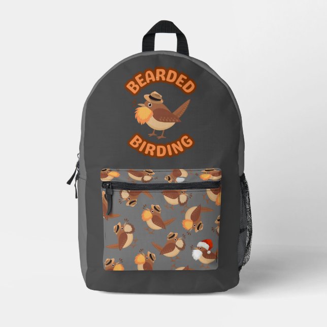 Sac À Dos Imprimé Oiseaux à tête (Recto)