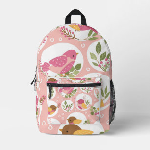 Sac À Dos Imprimé Oiseaux Mignons