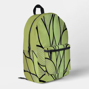 Sac À Dos Imprimé Olive Green Hues Creative Leave Motif