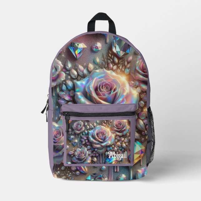 Sac À Dos Imprimé Opal Iridescent Rose School Backpack (Recto)